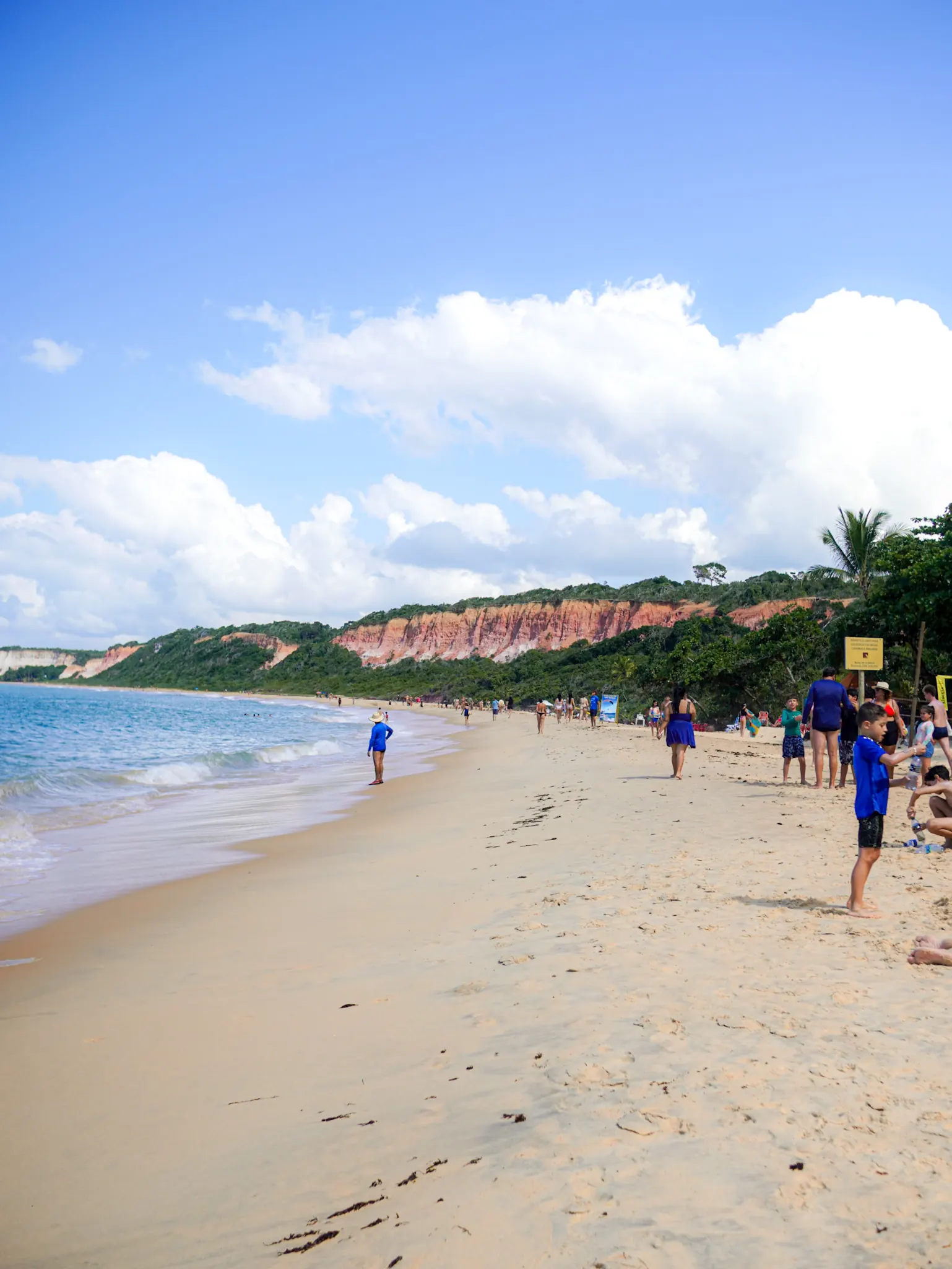 Praia de Pitinga com as falésias ao fundo
